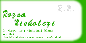 rozsa miskolczi business card