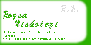 rozsa miskolczi business card